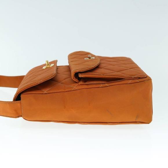 CHANEL Matelasse Shoulder Bag Nylon Brown CC Auth 60924A - Picture 3 of 16